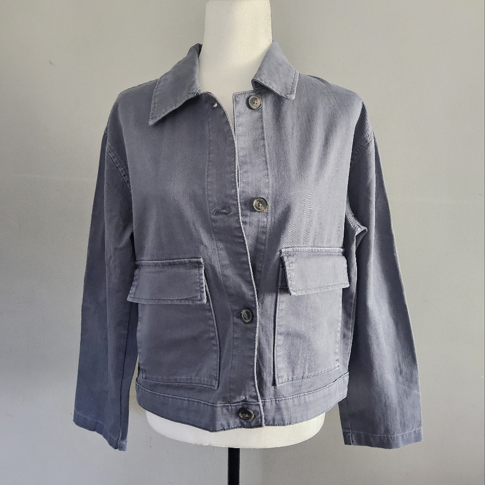 Gray Button-Up Jacket